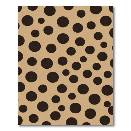 Brown Scattered Circles Graphic Rug