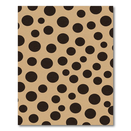 Brown Scattered Circles Graphic Rug