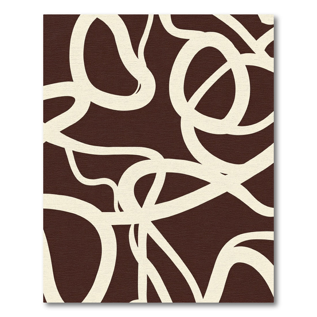 Creamy Swirls Chocolate Abstract Rug