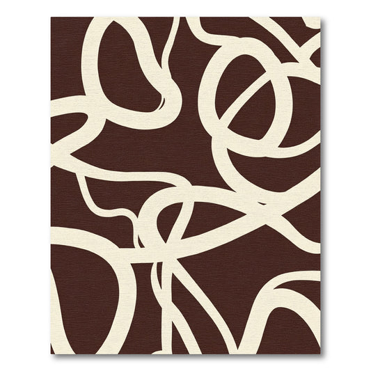 Creamy Swirls Chocolate Abstract Rug