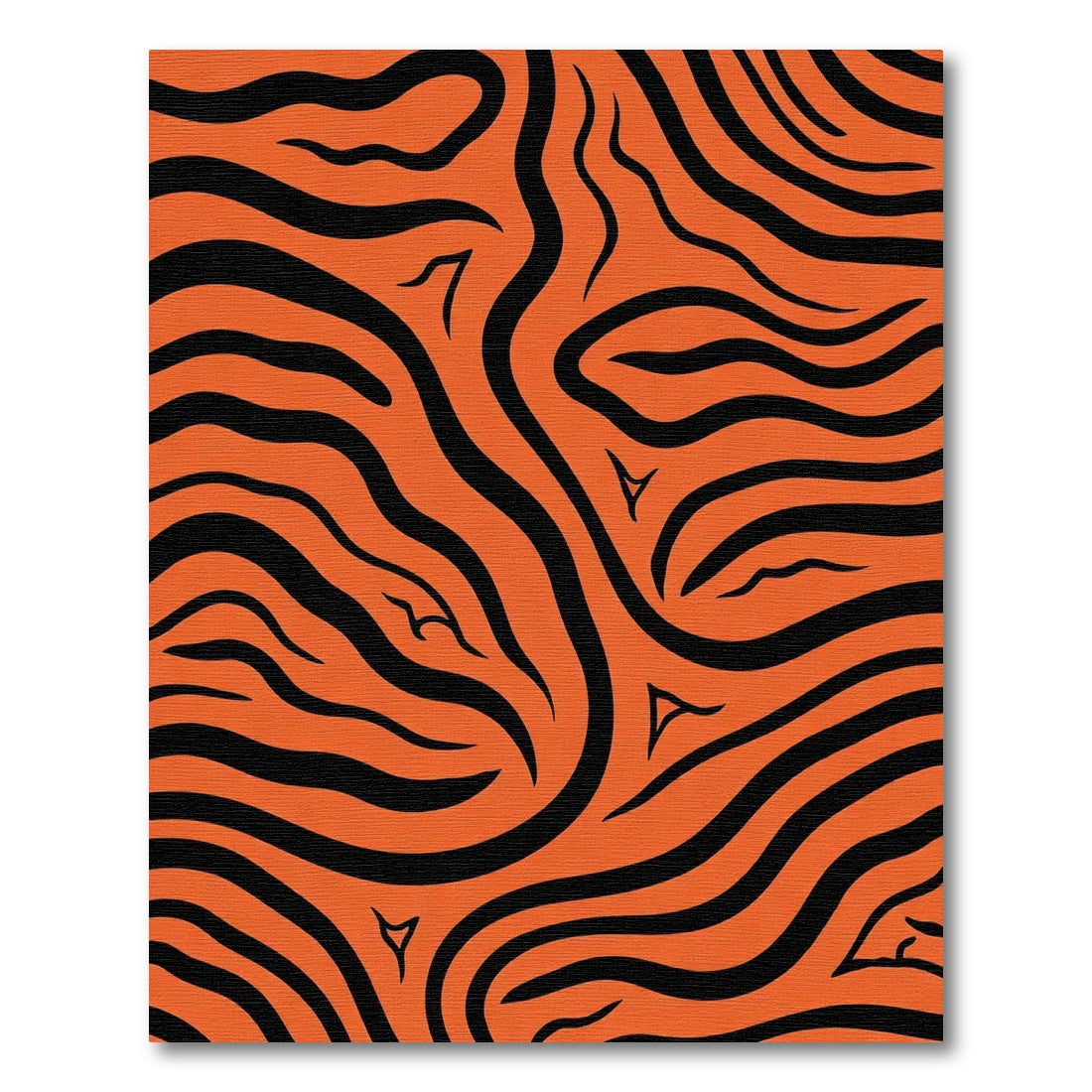 Bold Orange Black Animal Stripes Rug