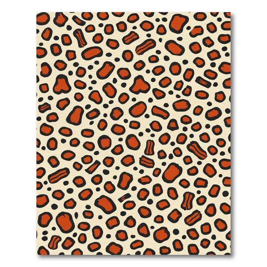 Bold Orange Leopard Spot Rug