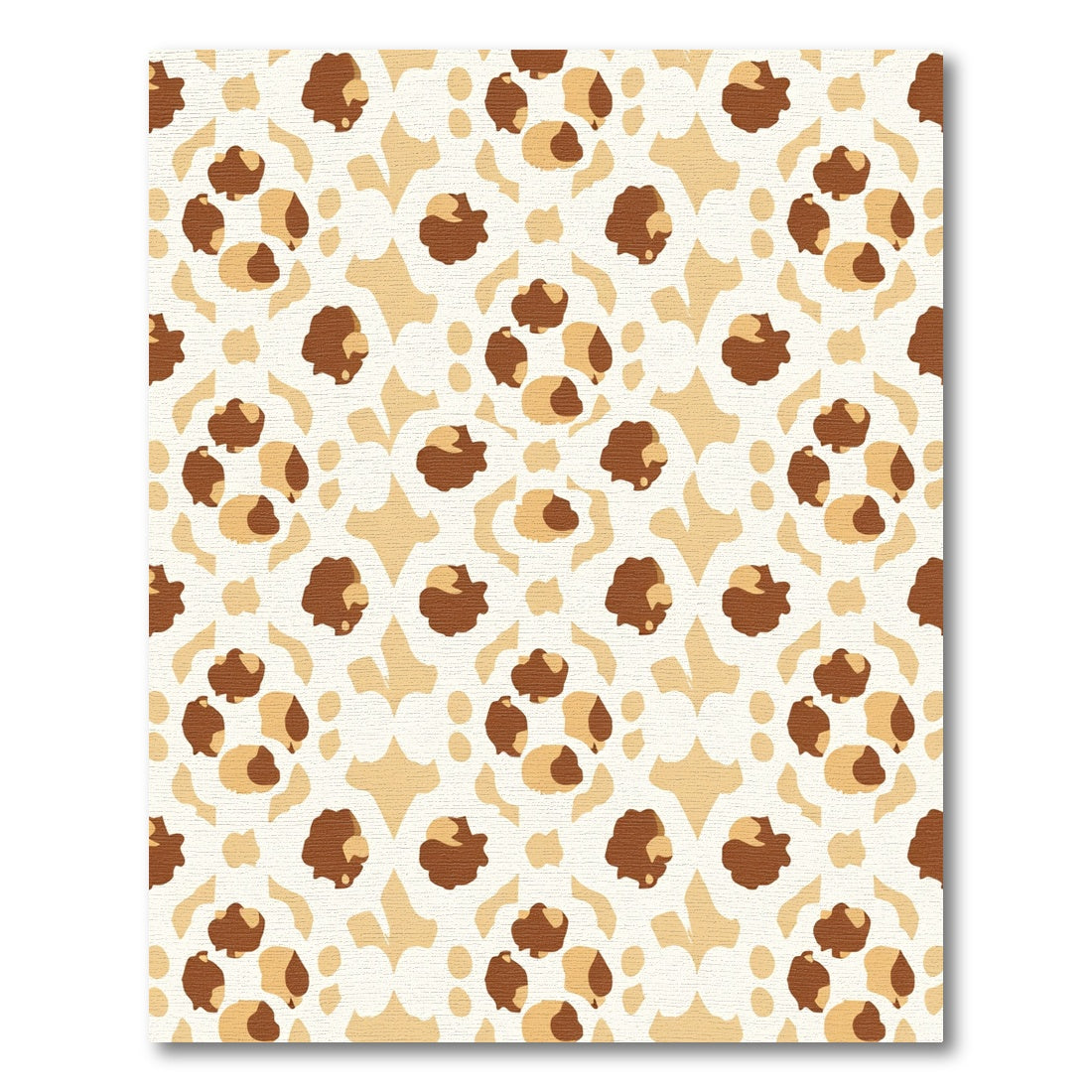 Brown Tan Organic Blossom Cluster Rug
