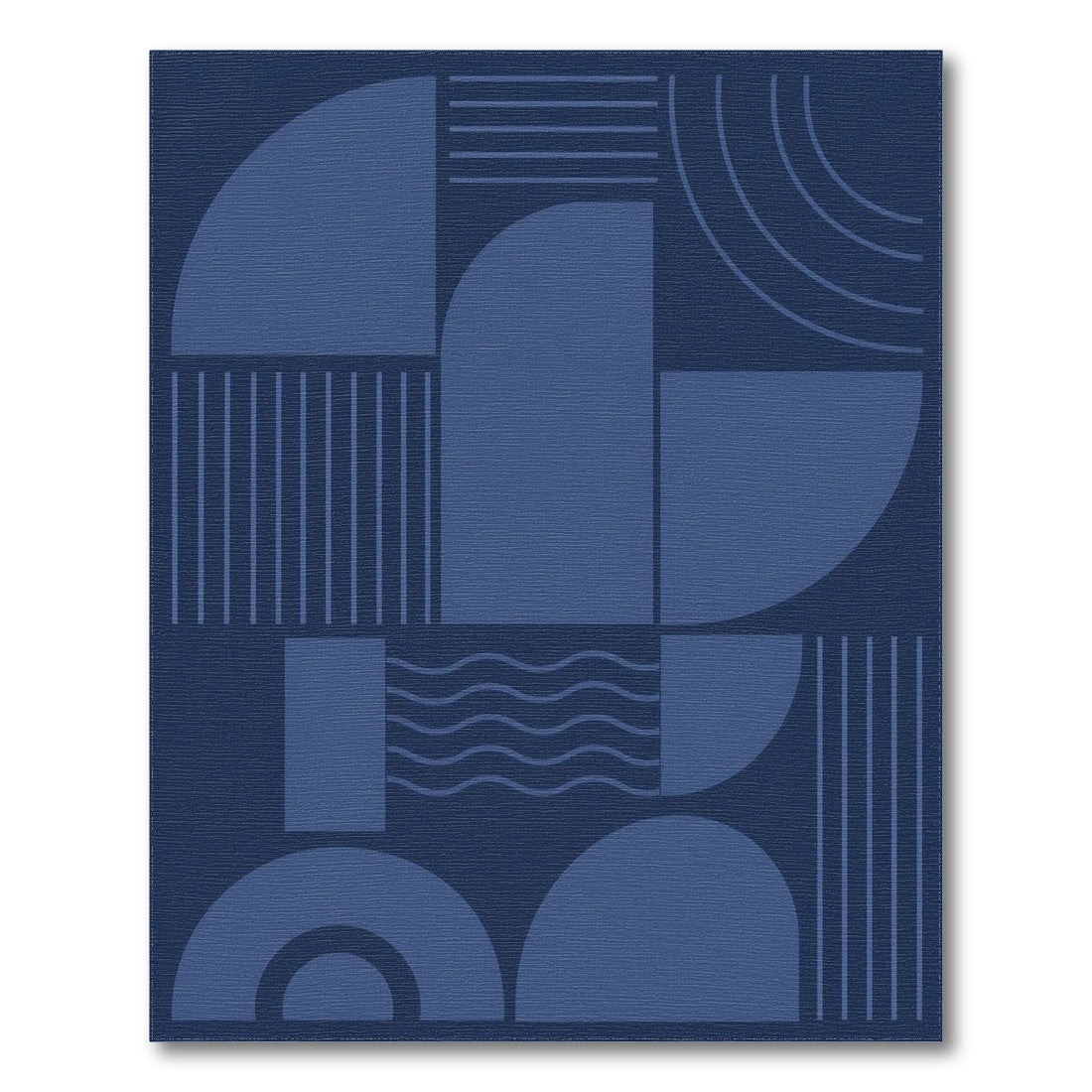 Navy Geometric Modern Navy Blue Geometric Area Rug