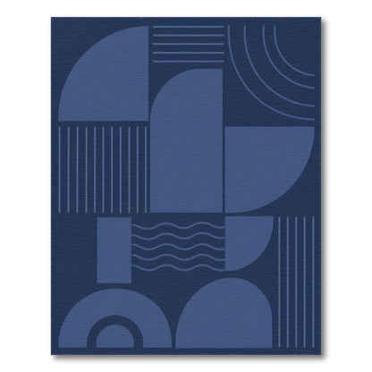 Navy Geometric Modern Navy Blue Geometric Area Rug