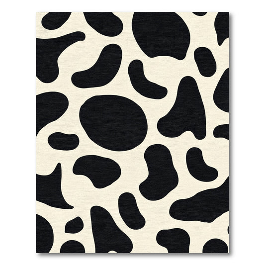 Cream And Black Holstein Spots Rug