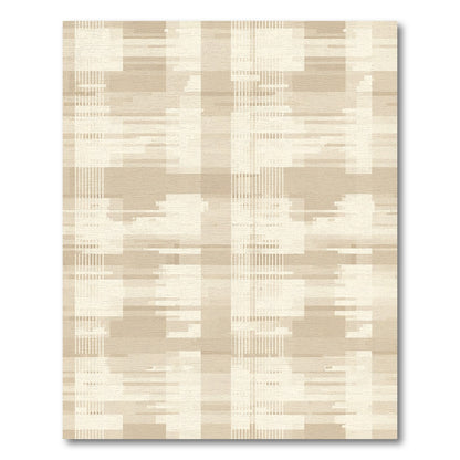 Earthy Tones Glitch Striped Rectangles Rug