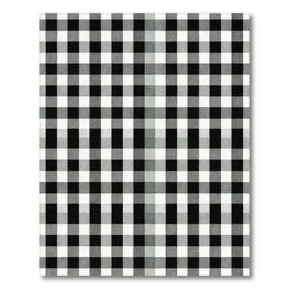 Geometric Modern Black and White Checkered Area Rug