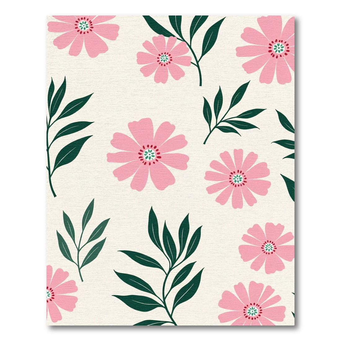 Pink Floral Branches Garden Rug