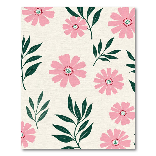 Pink Floral Branches Garden Rug
