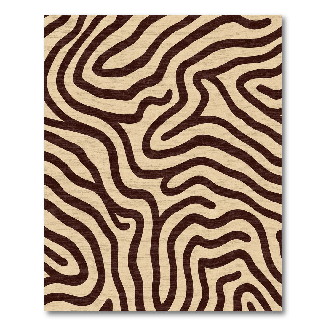 Organic Zebra Stripe Brown Abstract Rug