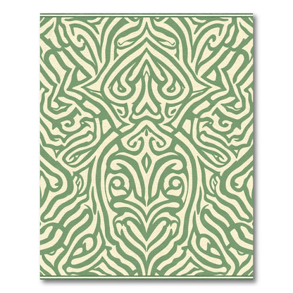 Sage Green Ablaze Swirl Art Rug