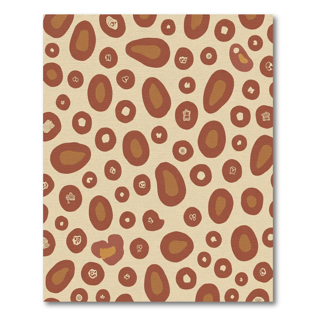Earthy Ochre Spotted Leo Skin Rug