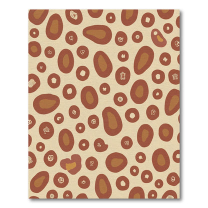 Earthy Ochre Spotted Leo Skin Rug