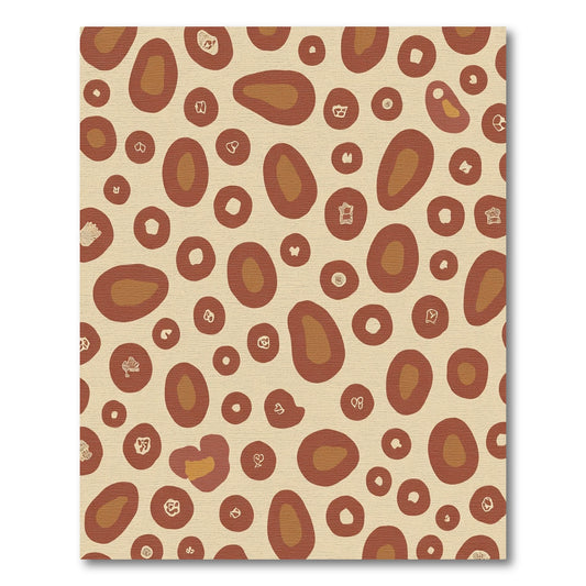 Earthy Ochre Spotted Leo Skin Rug