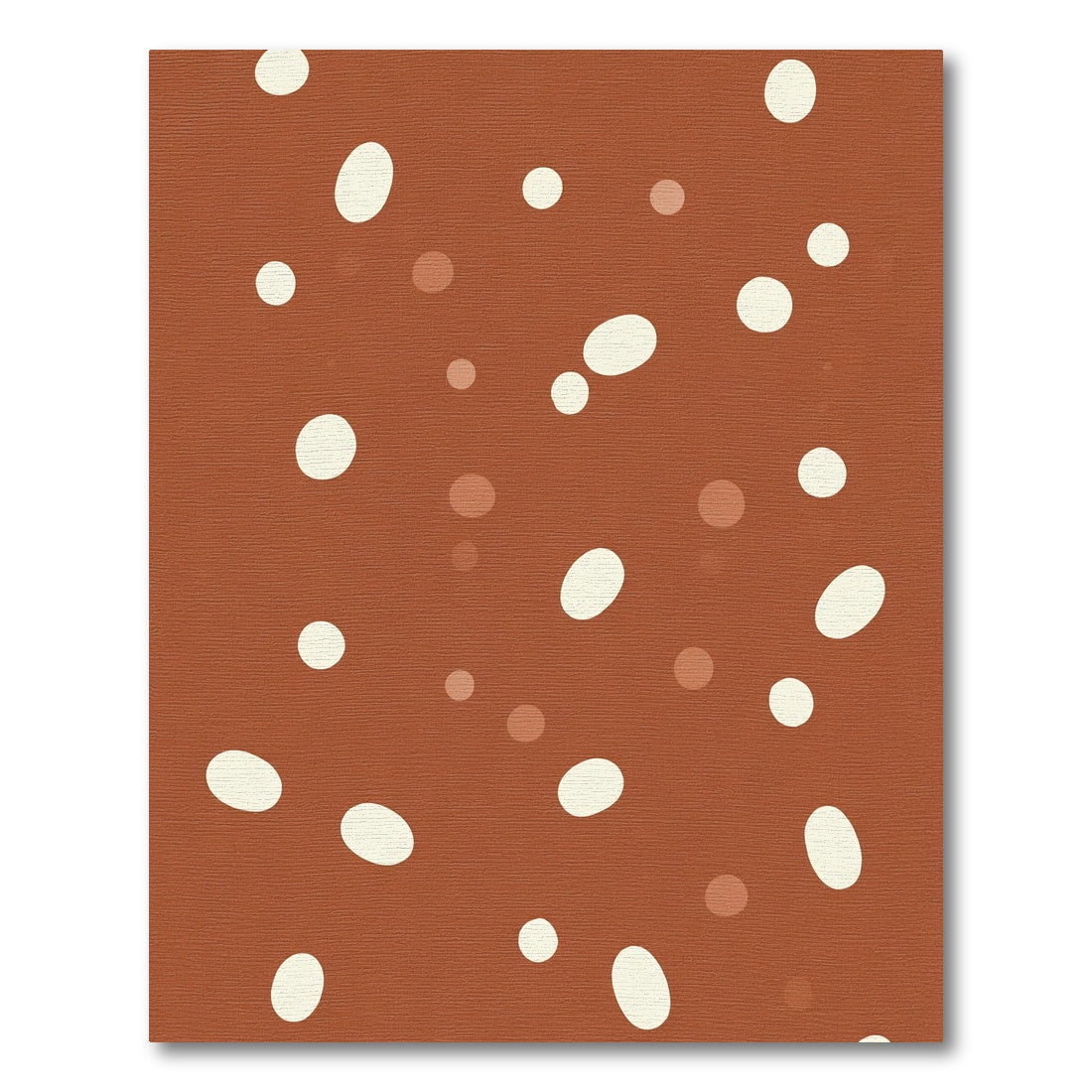Terracotta Cream Speckled Oval Rug