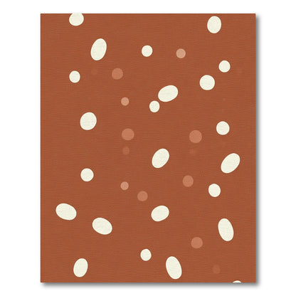 Terracotta Cream Speckled Oval Rug