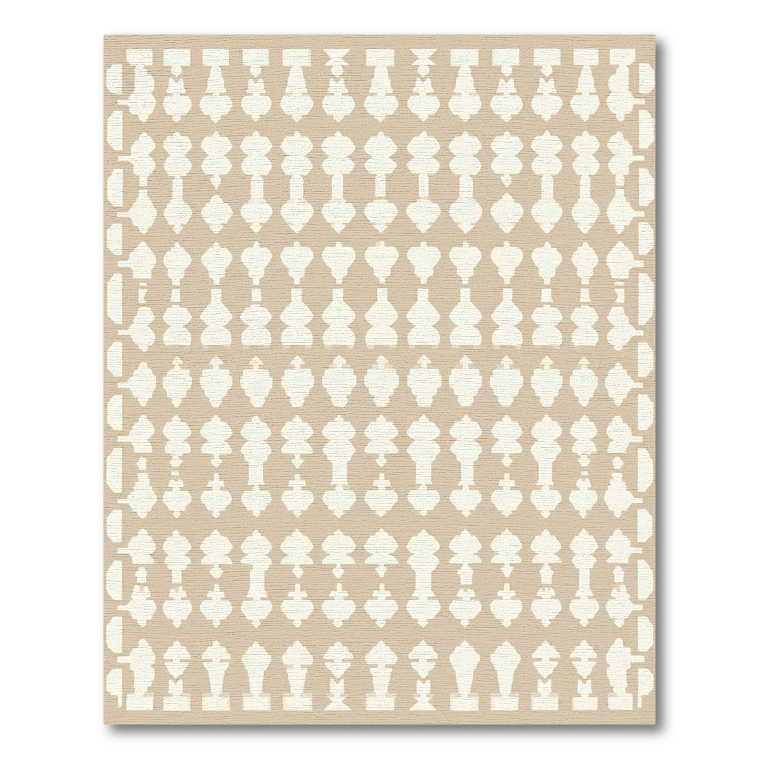Geometric Light Tan Arrangement Rug