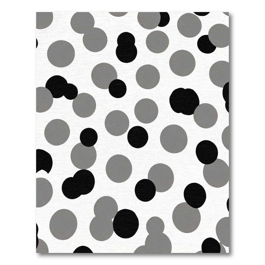 Black Gray Polka Dot Medley Rug