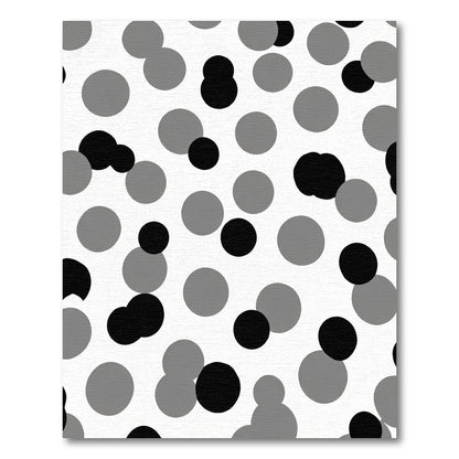 Black Gray Polka Dot Medley Rug