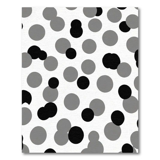 Black Gray Polka Dot Medley Rug