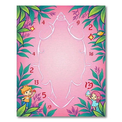 Pink Jungle Children's Fantasy Scene Rug