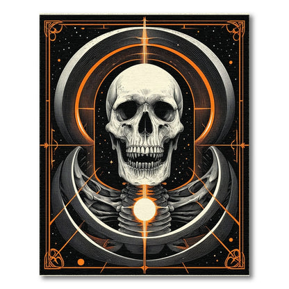 Eclipse Skull Geometric Area Rug