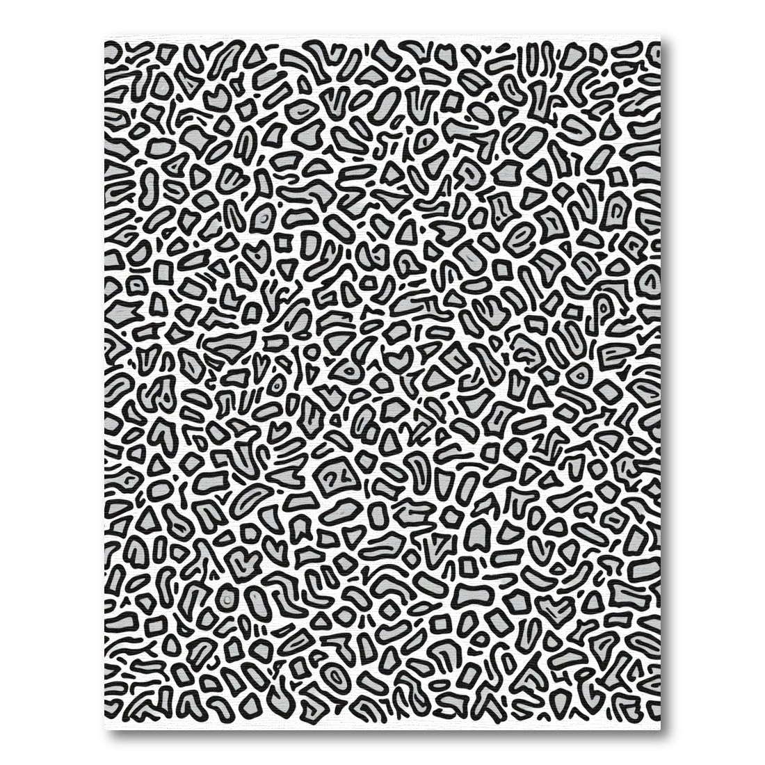 Monochromatic Gray Abstract Spots Rug