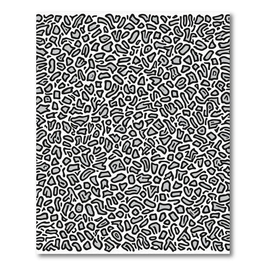 Monochromatic Gray Abstract Spots Rug