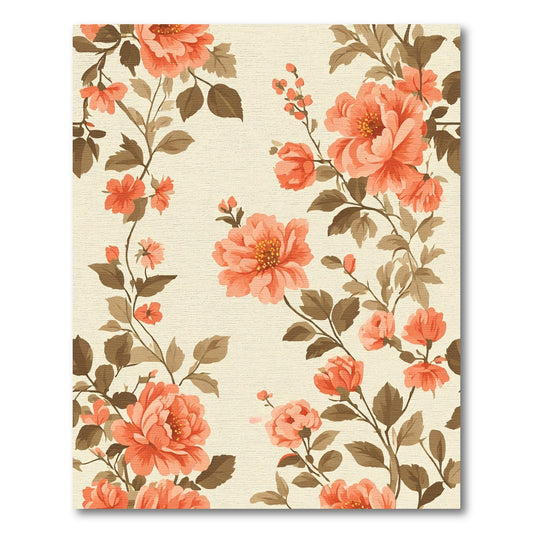 Coral Garden Floral Vine Rug