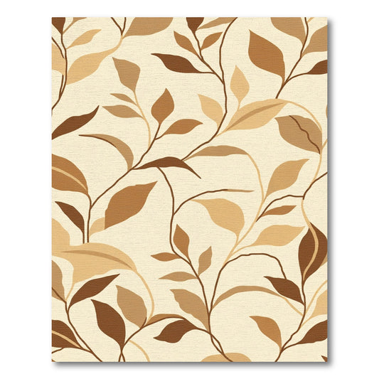 Earthy Tones Botanical Vine Rug