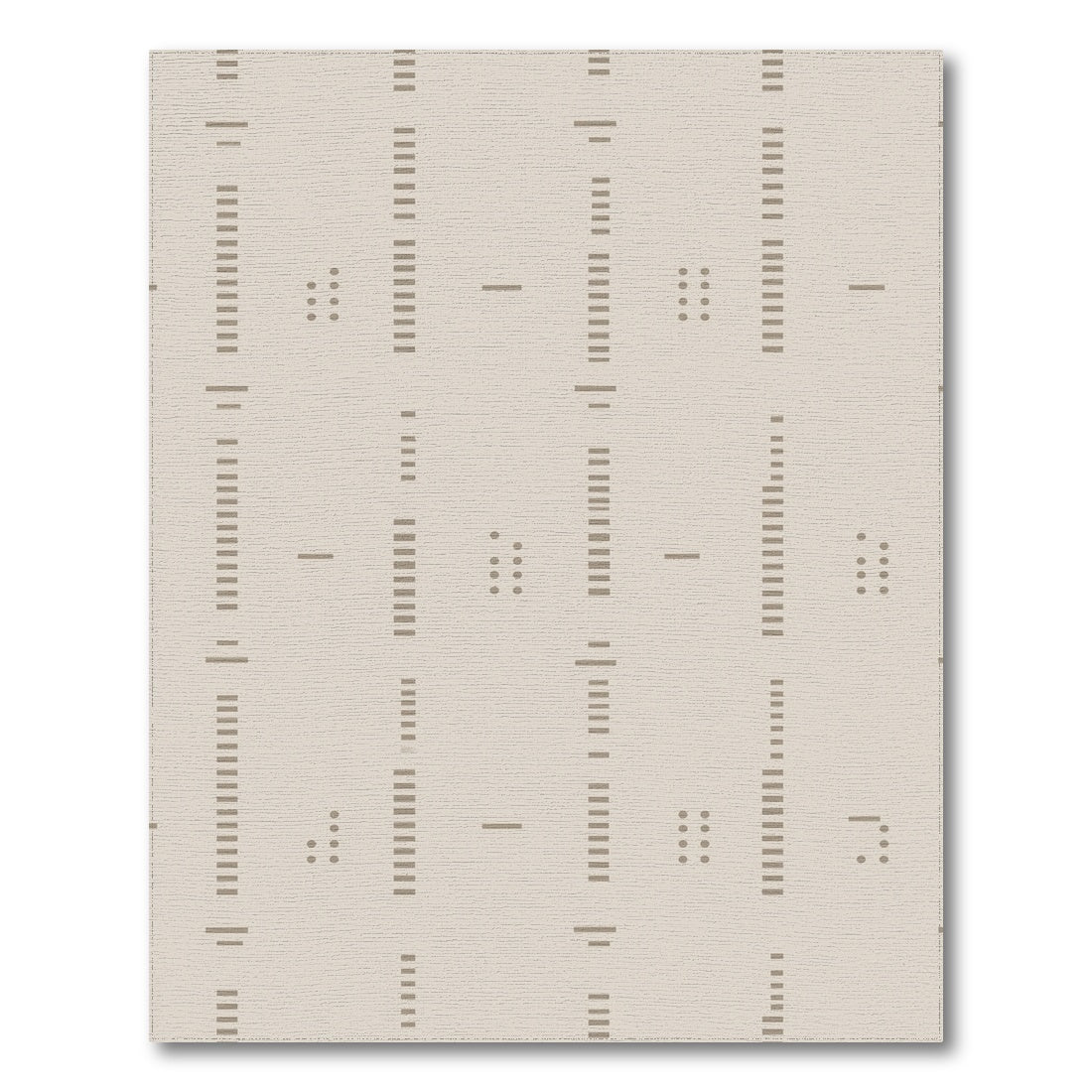 Beige Geometric Dot Line Area Rug