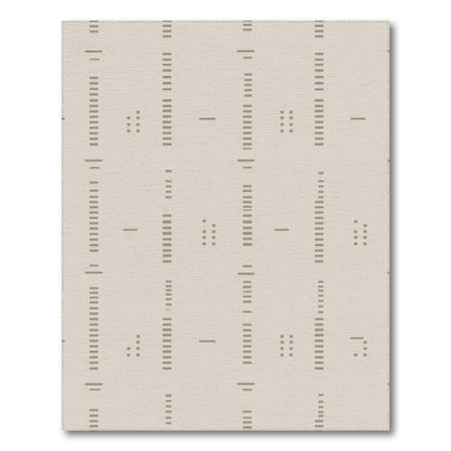 Beige Geometric Dot Line Area Rug