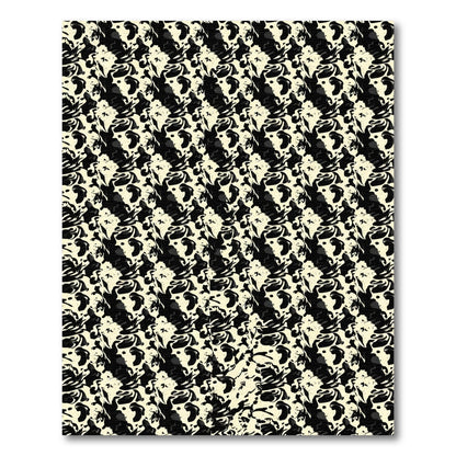 Bold Black Abstract Organic Flow Rug
