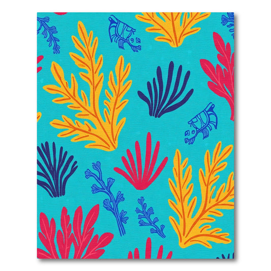 Coral Reef Sea Creatures Collection Rug