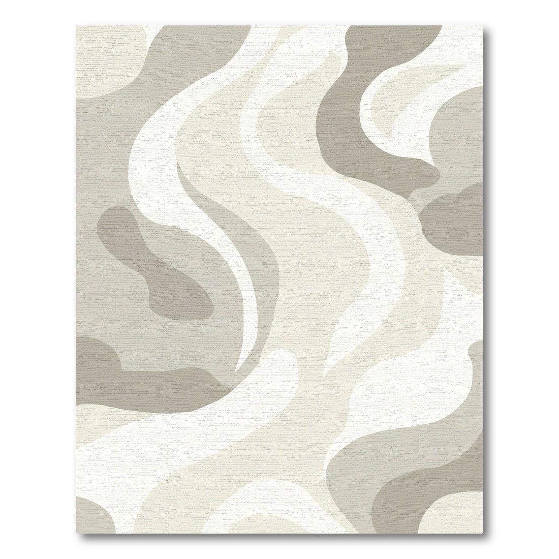Neutral Organic Swirl Flow Rug