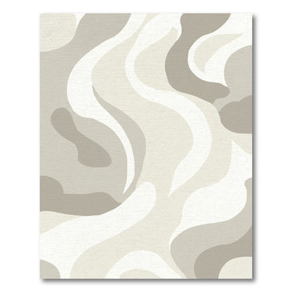 Neutral Organic Swirl Flow Rug
