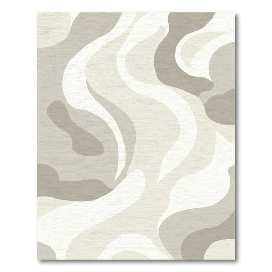 Neutral Organic Swirl Flow Rug