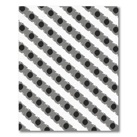 Monochrome Stripe Dot DashRug Rug