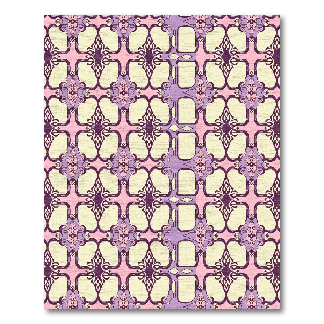 Amethyst Lilac Geometric Swirl Rug