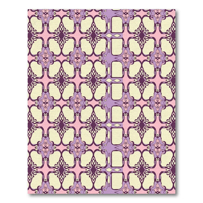 Amethyst Lilac Geometric Swirl Rug