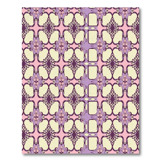 Amethyst Lilac Geometric Swirl Rug