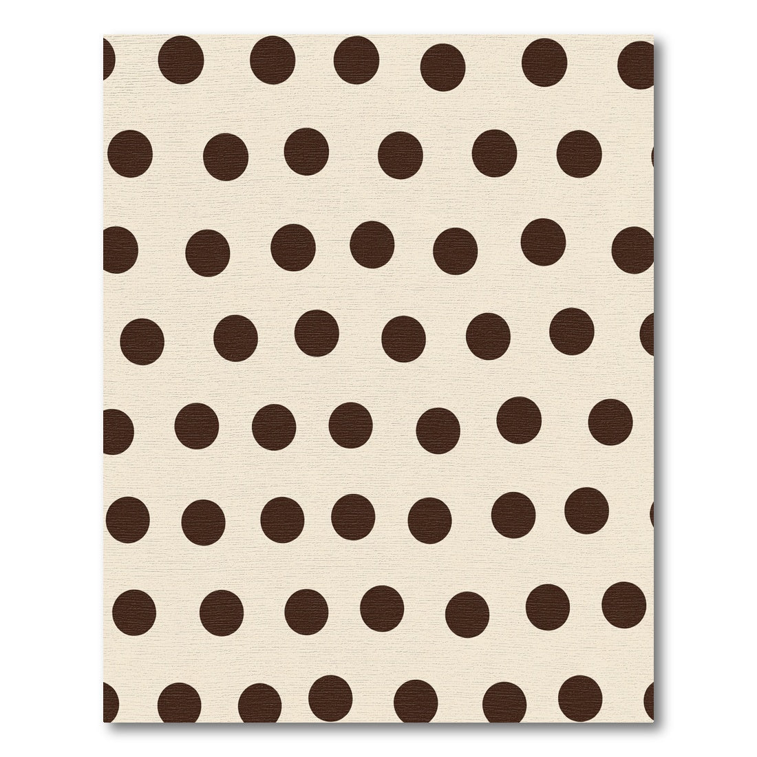 Cream Brown Polka Dot Rounds Rug