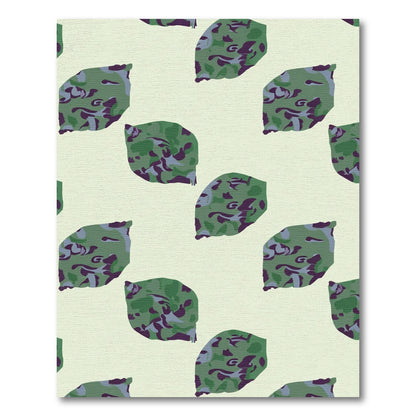 Green Camo Leaf Scatter Rug