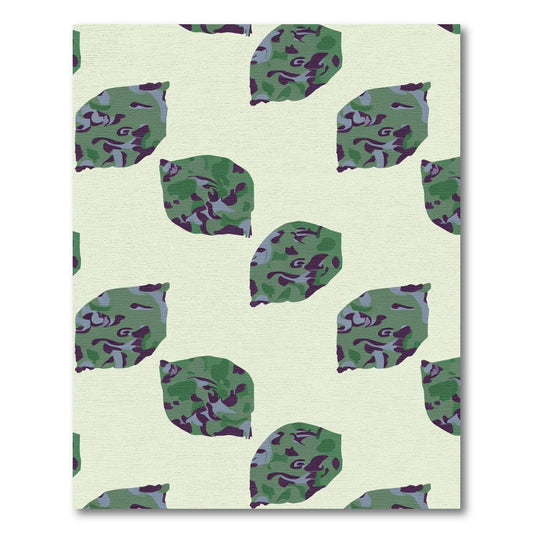 Green Camo Leaf Scatter Rug