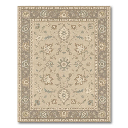 Vintage Beige Floral Area Rug