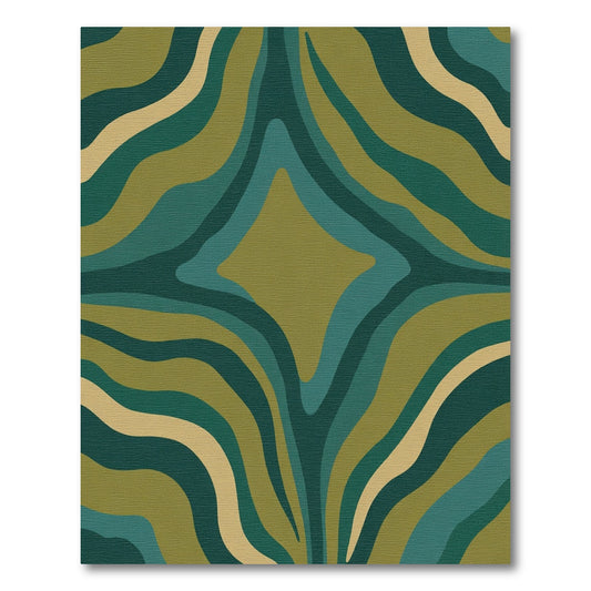 Camouflage Abstract Wavy Organic Rug