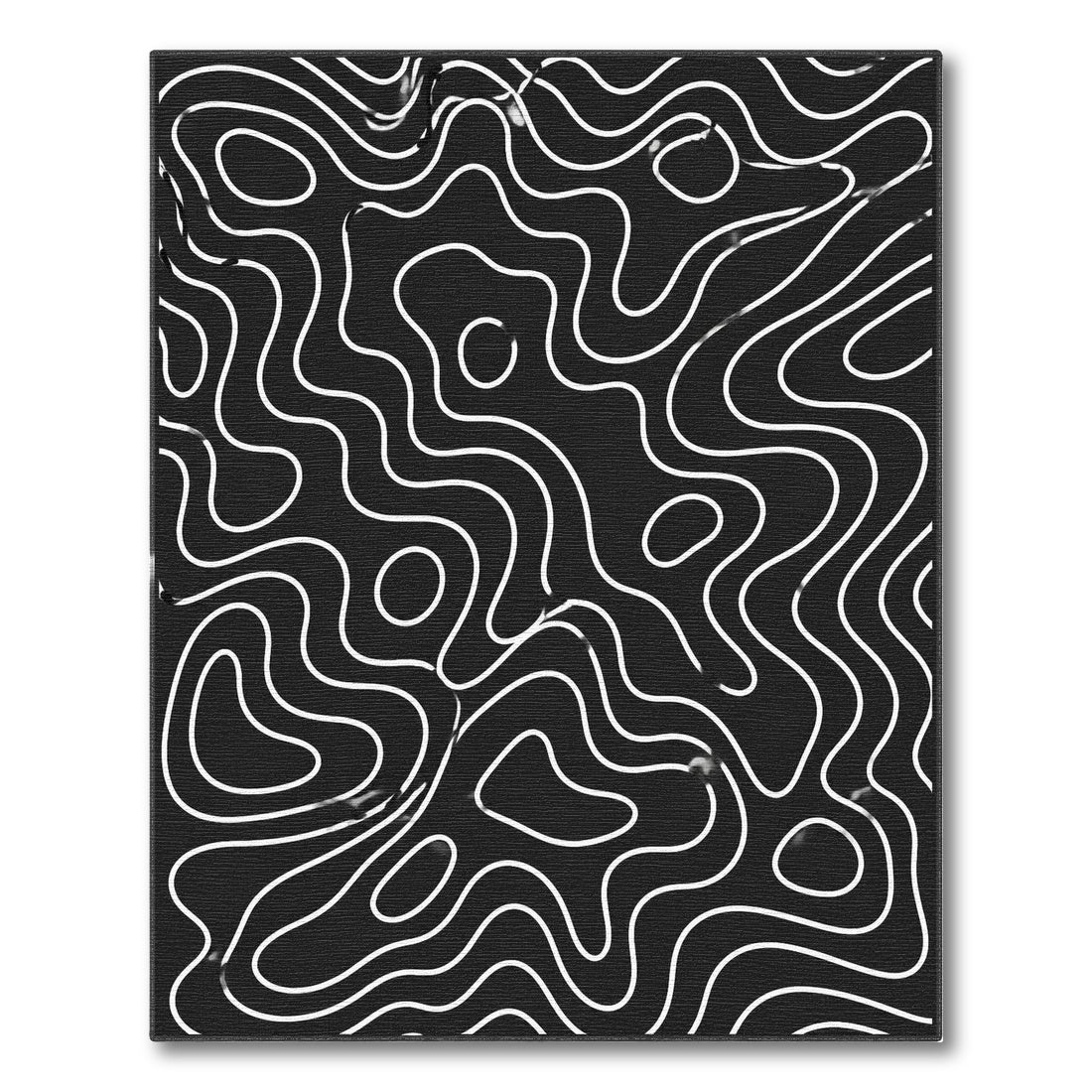 Abstract Area Wave Black White Abstract Wave Area Rug