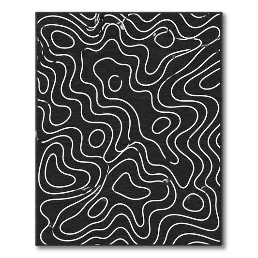 Abstract Area Wave Black White Abstract Wave Area Rug