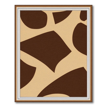 Brown Abstract Area Rug in Tan Beige